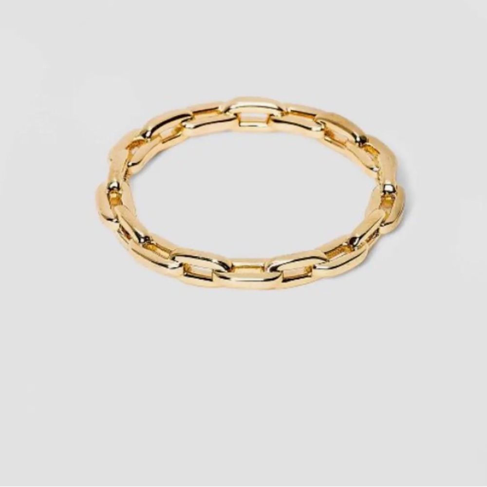 Sugarfix by Baublebar Goldtone Chain Link Ring Sz 8